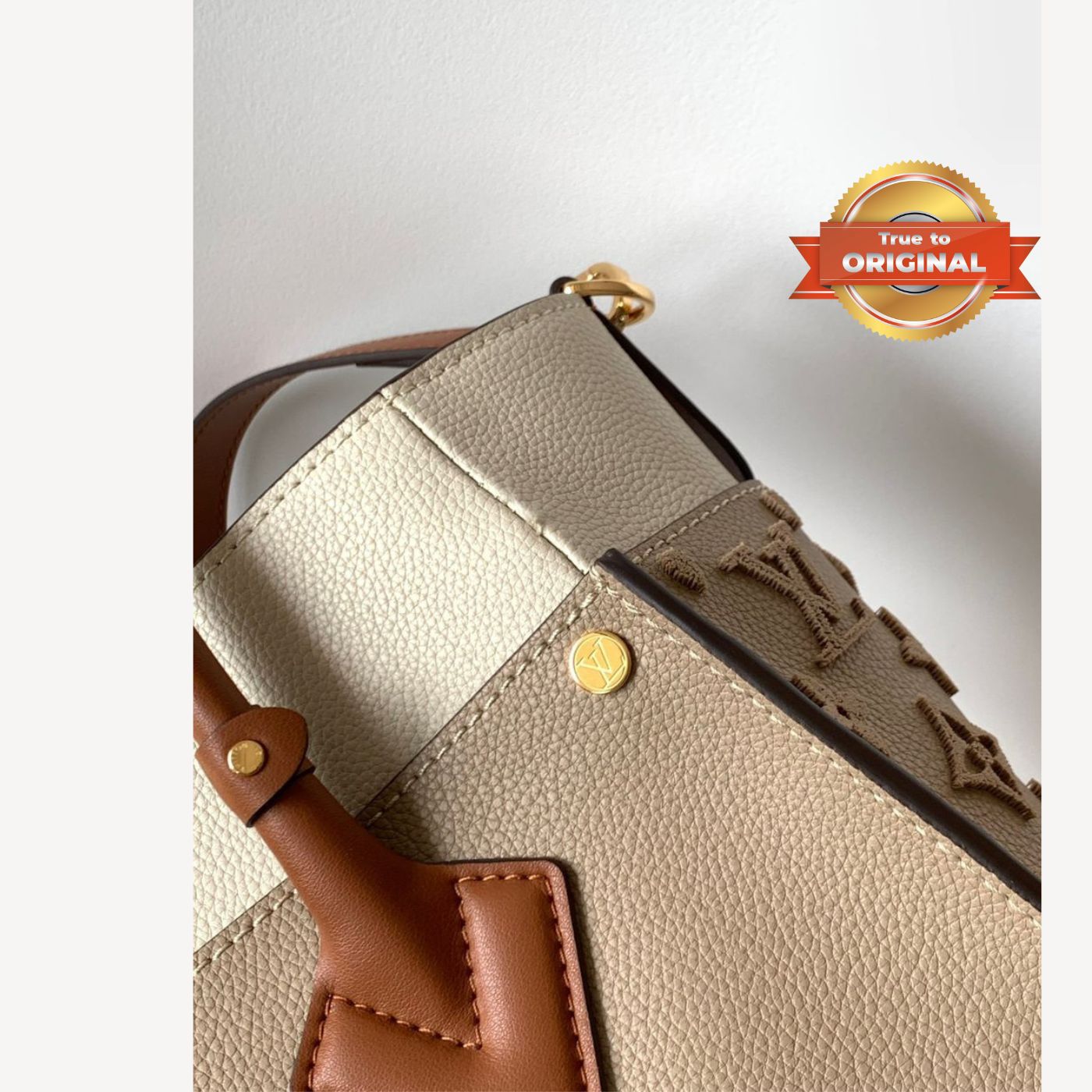 [True-to-ORIGINAL] Louis Vuitton On My Side MM Tote Bag Grey For Women 12in/31cm